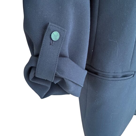 Maeve by Anthropolgie Lazar Roll Sleeve Blazer Black Women's Size 10 Career Chic - Picture 7 of 15